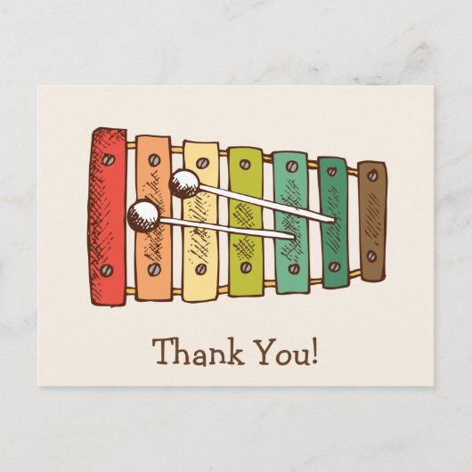 Kleurrijk  Speelgoed xylofoon Baby shower Briefkaart (Voorkant)