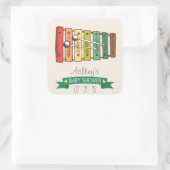 Kleurrijk  Speelgoed xylofoon Baby shower Vierkante Sticker (Tas)