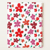 Kleurrijk speels minimalistisch bloemmonogram planner (Achterkant)
