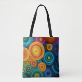Kleurrijk spiraal abstract patroon geometrische dr tote bag (Voorkant)