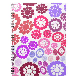 Kleurrijk spiraal foto notebook met bloemen notitieboek
