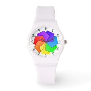 Kleurrijk Spiraal Ontwerp eWatch Vrouwen Sportief Horloge