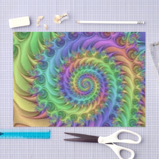 Kleurrijk spiraalpatroon Afdrukontwerp Tissuepapier (Craft)