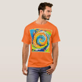 Kleurrijk spiraalvortexontwerp t-shirt (Voorkant volledig)