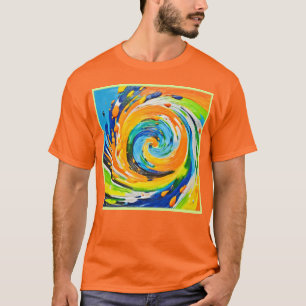 Kleurrijk spiraalvortexontwerp t-shirt