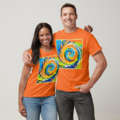 Kleurrijk spiraalvortexontwerp t-shirt (Unisex)