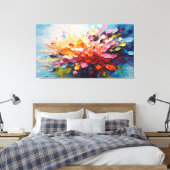 Kleurrijk splash schilderij canvas afdruk (Insitu (Slaapkamer))