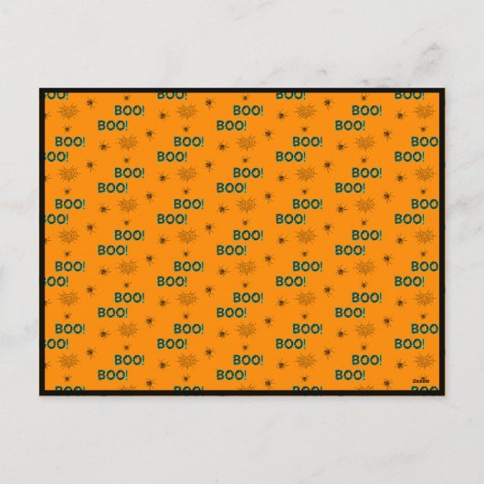 KLEURRIJK SPOOKY SCHATTIGE HAPPY HALLOWEEN INITIAA FEESTDAGENKAART (Achterkant)
