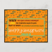 KLEURRIJK SPOOKY SCHATTIGE HAPPY HALLOWEEN INITIAA FEESTDAGENKAART (Voorkant)