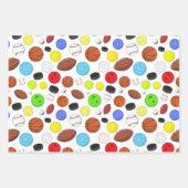 Kleurrijk Sportbalken Random Pattern Inpakpapier Vel (Voorkant 2)