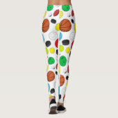 Kleurrijk Sportbalken Random Pattern Leggings (Achterkant)