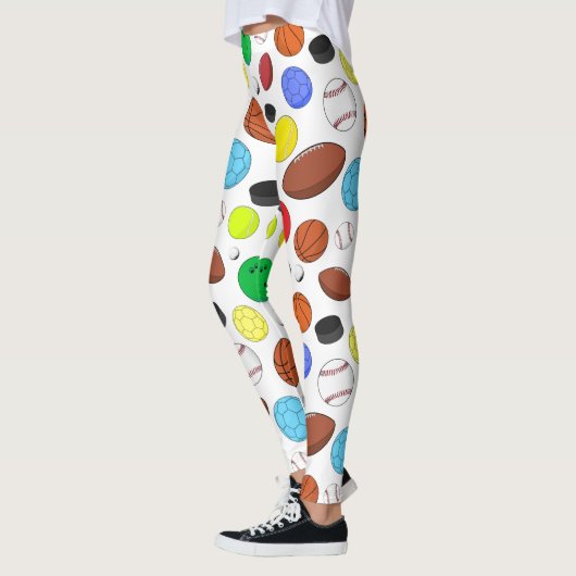 Kleurrijk Sportbalken Random Pattern Leggings (Links)