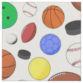 Kleurrijk Sportbalken Random Pattern Stof (Close Up)