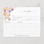 Kleurrijk Spring Wildflower Vrijgezellenfeest Rece (Voorkant)