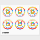 Kleurrijk Springhuis Feest Ronde Sticker (Vel)