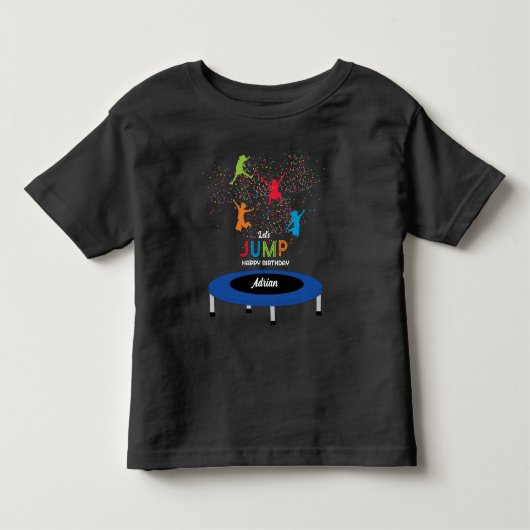 Kleurrijk springkussenpark springleeftijd verjaard kinder shirts (Voorkant)