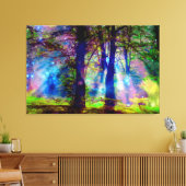 Kleurrijk sprookje Fantasy Forest Art Canvas Afdruk (Insitu (Woonkamer))