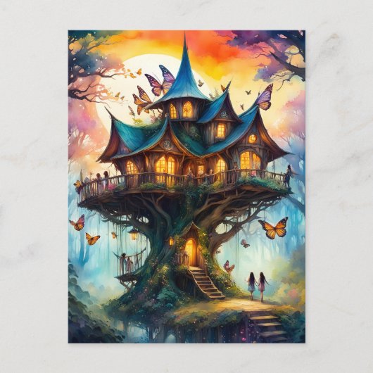 Kleurrijk sprookjesdorp, Postcrossing Briefkaart (Voorkant)