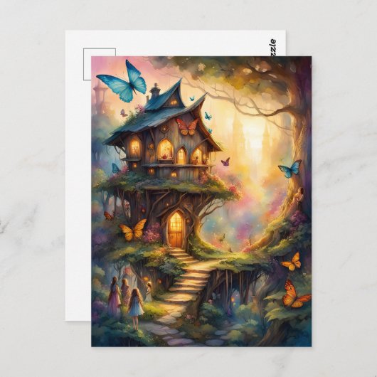 Kleurrijk sprookjesdorp, Postcrossing Briefkaart (Voorkant / Achterkant)