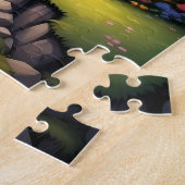 Kleurrijk Sprookjeskasteeldorp Legpuzzel (Zijkant)
