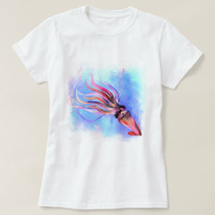 Kleurrijk Squid T-shirt