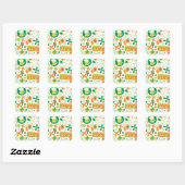 Kleurrijk St. Patrick's Day Shamrock patroon Vierkante Sticker (Vel)