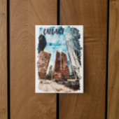 Kleurrijk stadsbeeld van Calgary Alberta Briefkaart