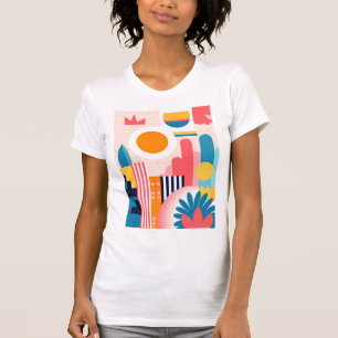 Kleurrijk stadsgezicht t-shirt