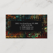 Kleurrijk stammenpatroon visitekaartje (Achterkant)