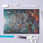 Kleurrijk standbeeld van koraalrif, tropische viss tissuepapier (Craft)