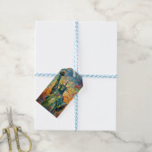 Kleurrijk standbeeld van Liberty New York Kunst Cadeaulabel (Met Touw)