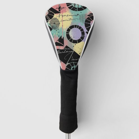 Kleurrijk stedelijk graffiti patroon (10) golfheadcover (Voorkant)