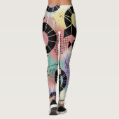 Kleurrijk stedelijk graffiti patroon (10) leggings (Achterkant)