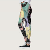 Kleurrijk stedelijk graffiti patroon (10) leggings (Links)