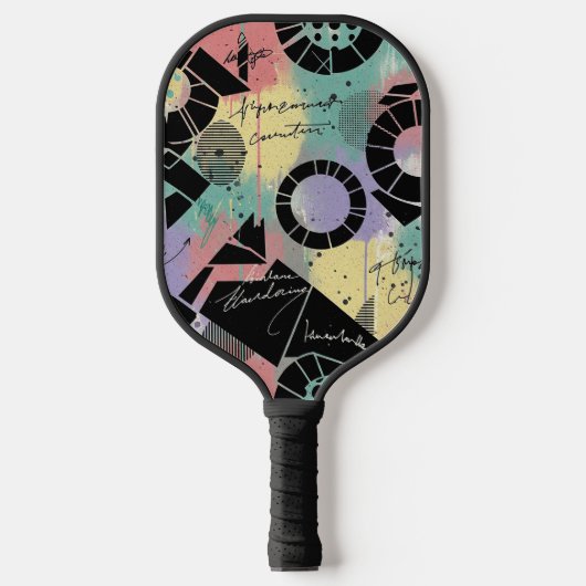 Kleurrijk Stedelijk Graffiti Patroon (10) Pickleball Paddle (Voorkant)