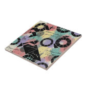 Kleurrijk stedelijk graffiti patroon (10) tegeltje (Zijkant)