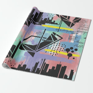Kleurrijk Stedelijk Graffiti Patroon (11) Cadeaupapier