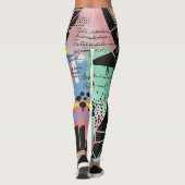 Kleurrijk stedelijk graffiti patroon (11) leggings (Achterkant)
