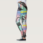 Kleurrijk stedelijk graffiti patroon (11) leggings (Links)