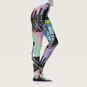 Kleurrijk stedelijk graffiti patroon (11) leggings (Rechts)
