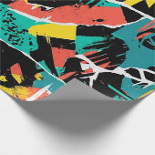 Kleurrijk stedelijk graffiti patroon (13) cadeaupapier (Hoek)