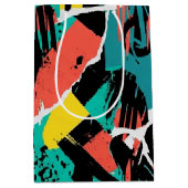 Kleurrijk stedelijk graffiti patroon (13) medium cadeauzakje (Voorkant)