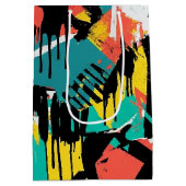 Kleurrijk stedelijk graffiti patroon (13) medium cadeauzakje (Achterkant)