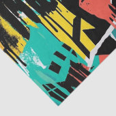 Kleurrijk stedelijk graffiti patroon (13) tissuepapier (Detail)