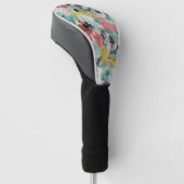 Kleurrijk stedelijk graffiti patroon (2) golfheadcover (Schuin)