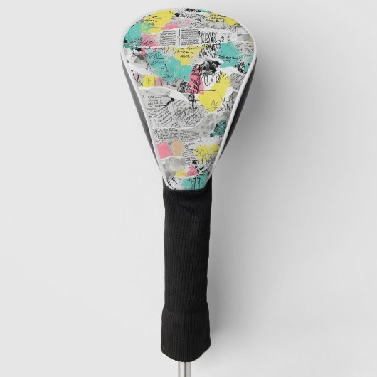 Kleurrijk stedelijk graffiti patroon (3) golfheadcover (Voorkant)