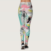 Kleurrijk stedelijk graffiti patroon (3) leggings (Achterkant)