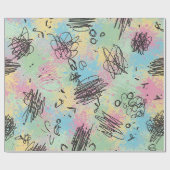 Kleurrijk stedelijk graffiti patroon (4) cadeaupapier (Vlak)