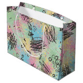 Kleurrijk Stedelijk Graffiti Patroon (4) Groot Cadeauzakje (Achterkant Gekanteld)