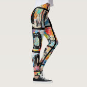 Kleurrijk stedelijk graffiti patroon (5) leggings (Rechts)